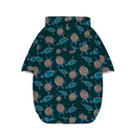 Blue Sea Turtle Pattern Print Dog Zip Up Hoodie