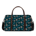 Blue Sea Turtle Pattern Print Duffle Bag