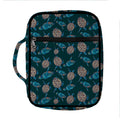 Blue Sea Turtle Pattern Print Front Pocket Bible Bag