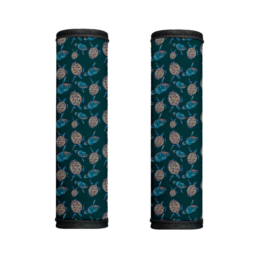 Blue Sea Turtle Pattern Print Handle Covers