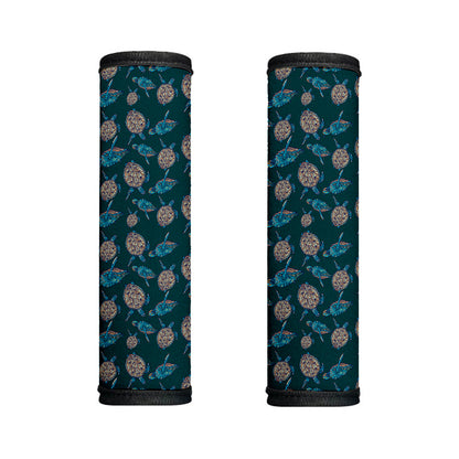 Blue Sea Turtle Pattern Print Handle Covers