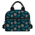 Blue Sea Turtle Pattern Print Insulated Lunch Bag