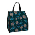Blue Sea Turtle Pattern Print Insulated Lunch Tote