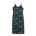 Blue Sea Turtle Pattern Print Jersey Midi Cami Dress