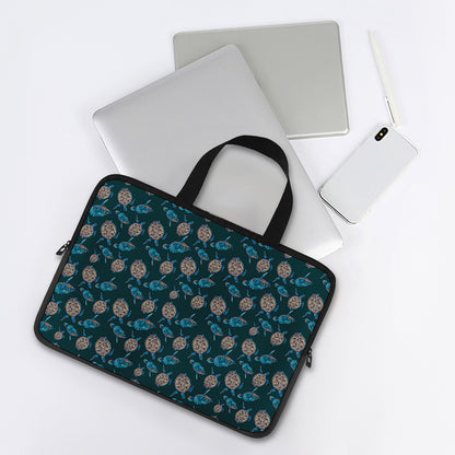 Blue Sea Turtle Pattern Print Laptop Sleeve With Handle