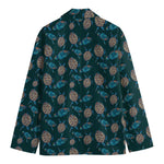 Blue Sea Turtle Pattern Print Men's Blazer
