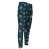 Blue Sea Turtle Pattern Print Men's Compression Pants