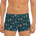 Blue Sea Turtle Pattern Print Men's Short Boxer Briefs