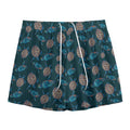 Blue Sea Turtle Pattern Print Mesh Shorts