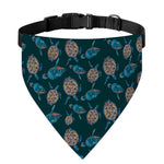 Blue Sea Turtle Pattern Print Over The Collar Dog Bandana