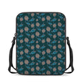 Blue Sea Turtle Pattern Print Rectangular Crossbody Bag
