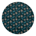 Blue Sea Turtle Pattern Print Round Blanket