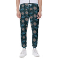 Blue Sea Turtle Pattern Print Joggers