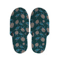 Blue Sea Turtle Pattern Print Slippers