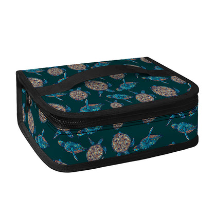 Blue Sea Turtle Pattern Print Small Lunch Bag