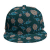 Blue Sea Turtle Pattern Print Snapback Cap