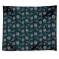 Blue Sea Turtle Pattern Print Tapestry