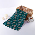 Blue Sea Turtle Pattern Print Towel