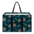 Blue Sea Turtle Pattern Print Utility Tote Bag