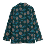 Blue Sea Turtle Pattern Print Women's Blazer