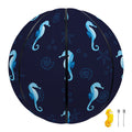 Blue Seahorse Pattern Print Basketball