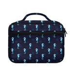 Blue Seahorse Pattern Print Briefcase Bible Bag