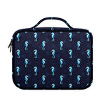Blue Seahorse Pattern Print Briefcase Bible Bag