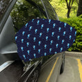 Blue Seahorse Pattern Print Car Side Mirror Covers