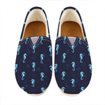 Blue Seahorse Pattern Print Casual Shoes