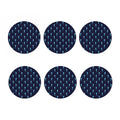 Blue Seahorse Pattern Print Coaster Set