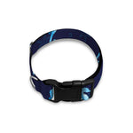 Blue Seahorse Pattern Print Dog Collar