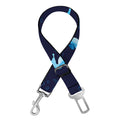 Blue Seahorse Pattern Print Dog Seat Belt