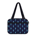Blue Seahorse Pattern Print Double Strap Bible Bag