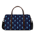 Blue Seahorse Pattern Print Duffel Bag