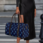 Blue Seahorse Pattern Print Duffle Bag