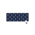 Blue Seahorse Pattern Print Extended Mouse Pad