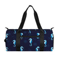 Blue Seahorse Pattern Print Gym Bag