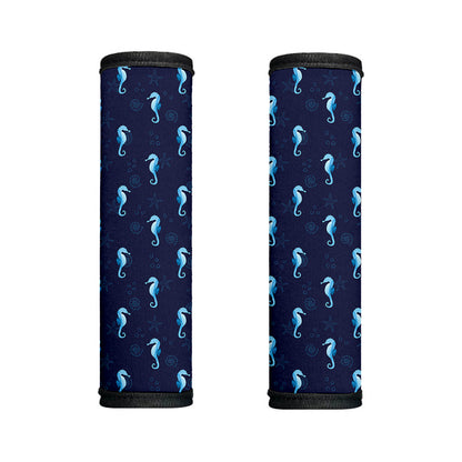 Blue Seahorse Pattern Print Handle Covers