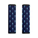 Blue Seahorse Pattern Print Handle Covers