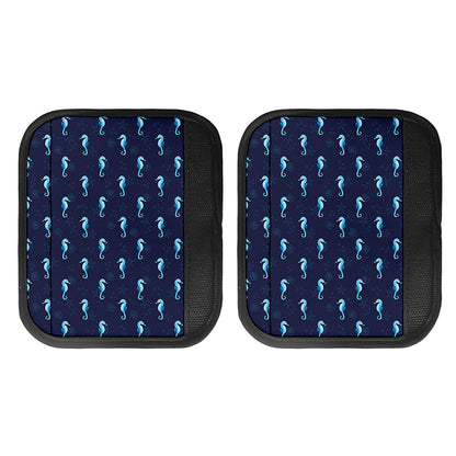 Blue Seahorse Pattern Print Handle Covers