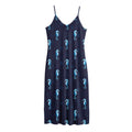 Blue Seahorse Pattern Print Jersey Midi Cami Dress