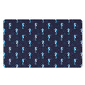 Blue Seahorse Pattern Print Polyester Doormat