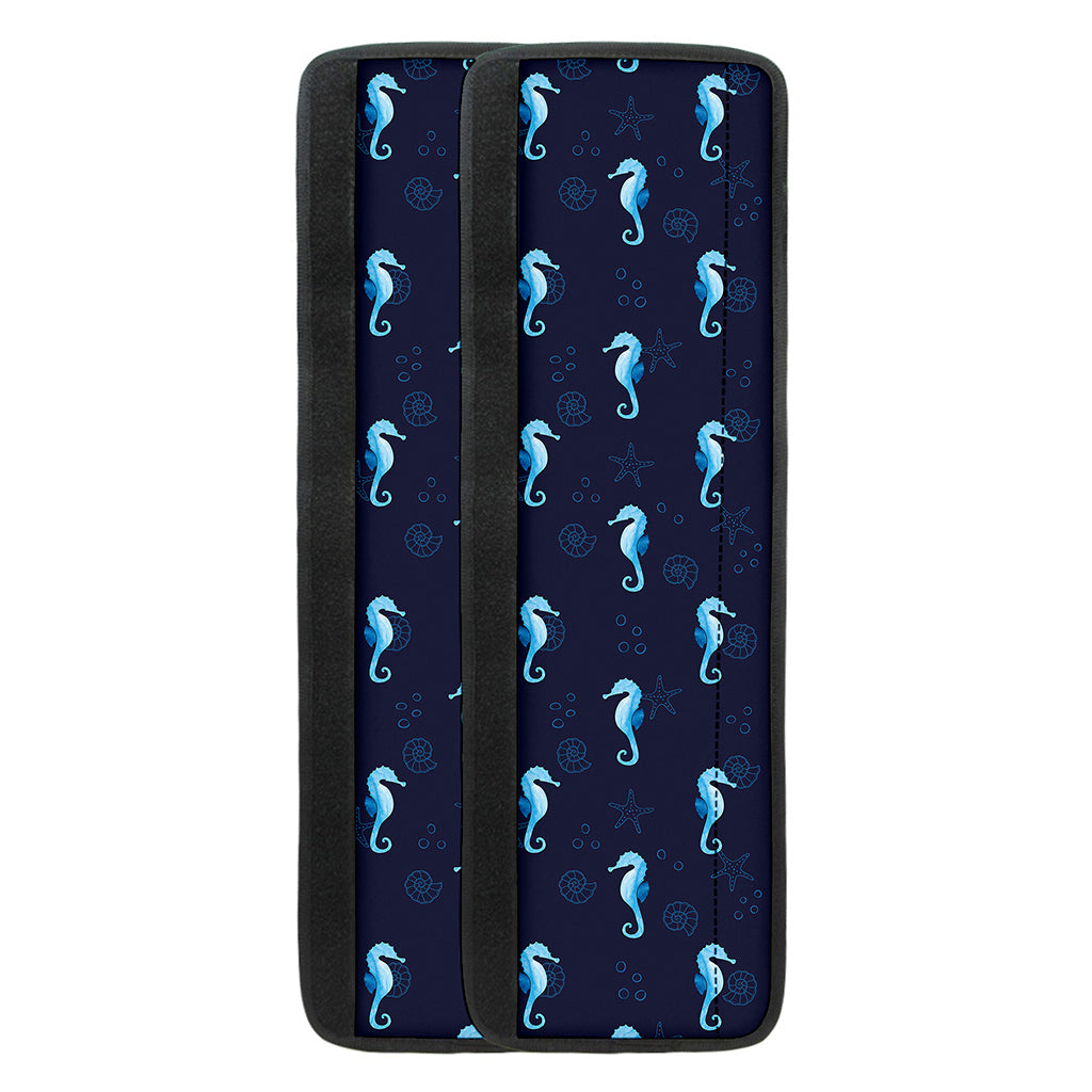 Blue Seahorse Pattern Print Refrigerator Handle Covers