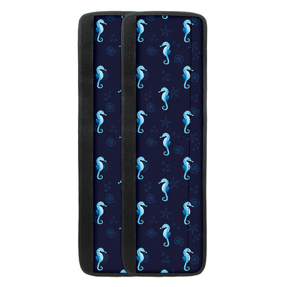 Blue Seahorse Pattern Print Refrigerator Handle Covers