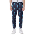 Blue Seahorse Pattern Print Joggers