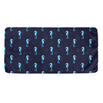 Blue Seahorse Pattern Print Towel