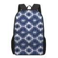 Blue Shibori Print 17 Inch Backpack