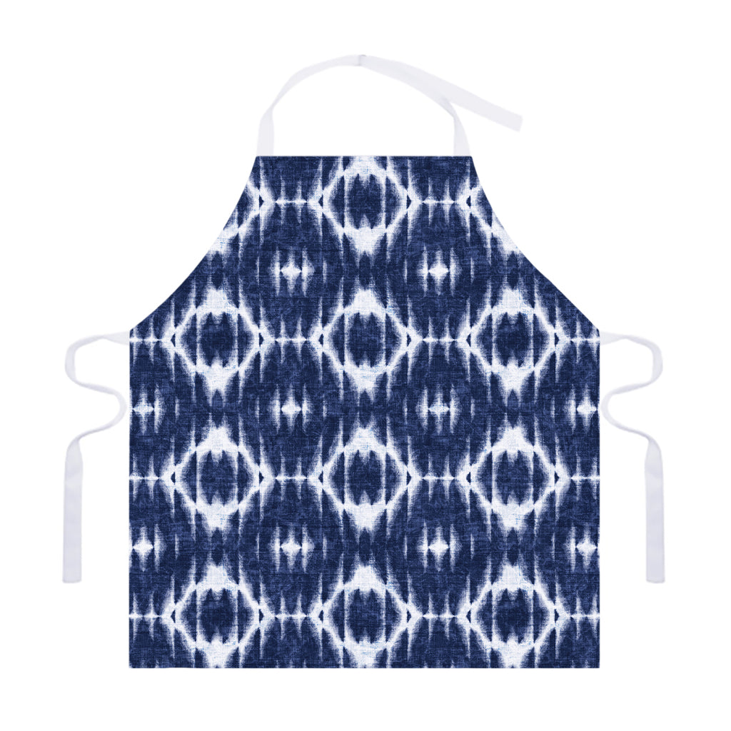 Blue Shibori Print Adjustable Apron