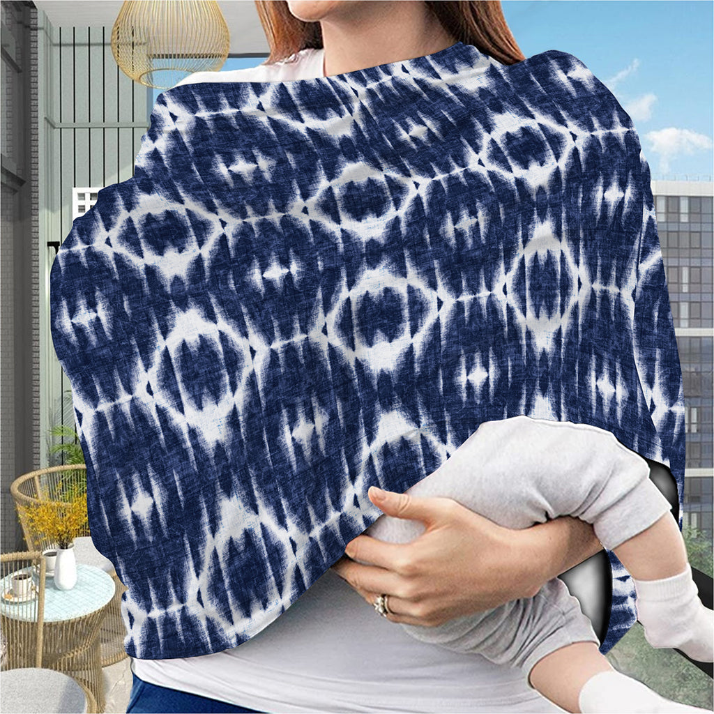 Blue Shibori Print Baby Seat Cover