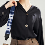 Blue Shibori Print Bag Strap